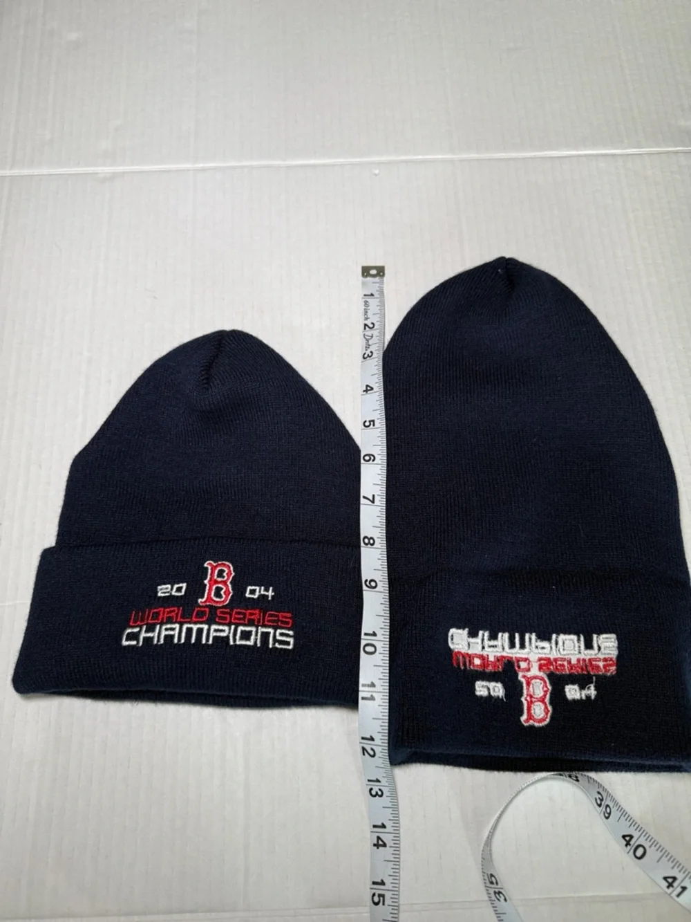 NEW! BUNDLE Boston Red Sox 2004 World Series Championship Beanie Knit HatS - Picture 8 of 9